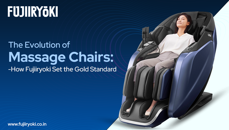 A woman relaxing on a Fujiiryoki Massage Chairs with advanced heat therapy features, showcasing modern design and full-body comfort.